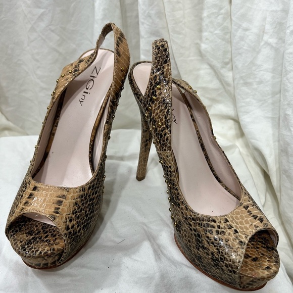 Zi Giny Animal Print Platform Amazingly Stunning And Sexy. WOW Beautiful! Size 9 - Picture 9 of 16